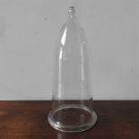 A LARGE GLASS BELL JAR, 54 cm high