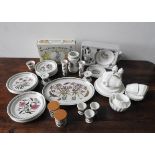 PORT MERION TABLE WARES, ROYAL DOULTON TEA SET AND BOXED WEDGEWOOD BEATRIX POTTERY NURSERY SET