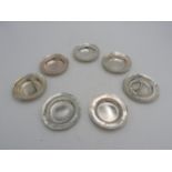 7 SMALL PERUVIAN SILVER DISHES, all stamped with 925 and sterling marks, total weight 6.5 oz