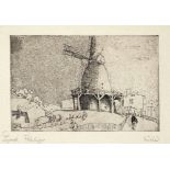 Lyonel Feininger New York 1871 - 1956 New York Alte Windmühle. Radierung. 1911. 13,8 x 21,3 cm (24,