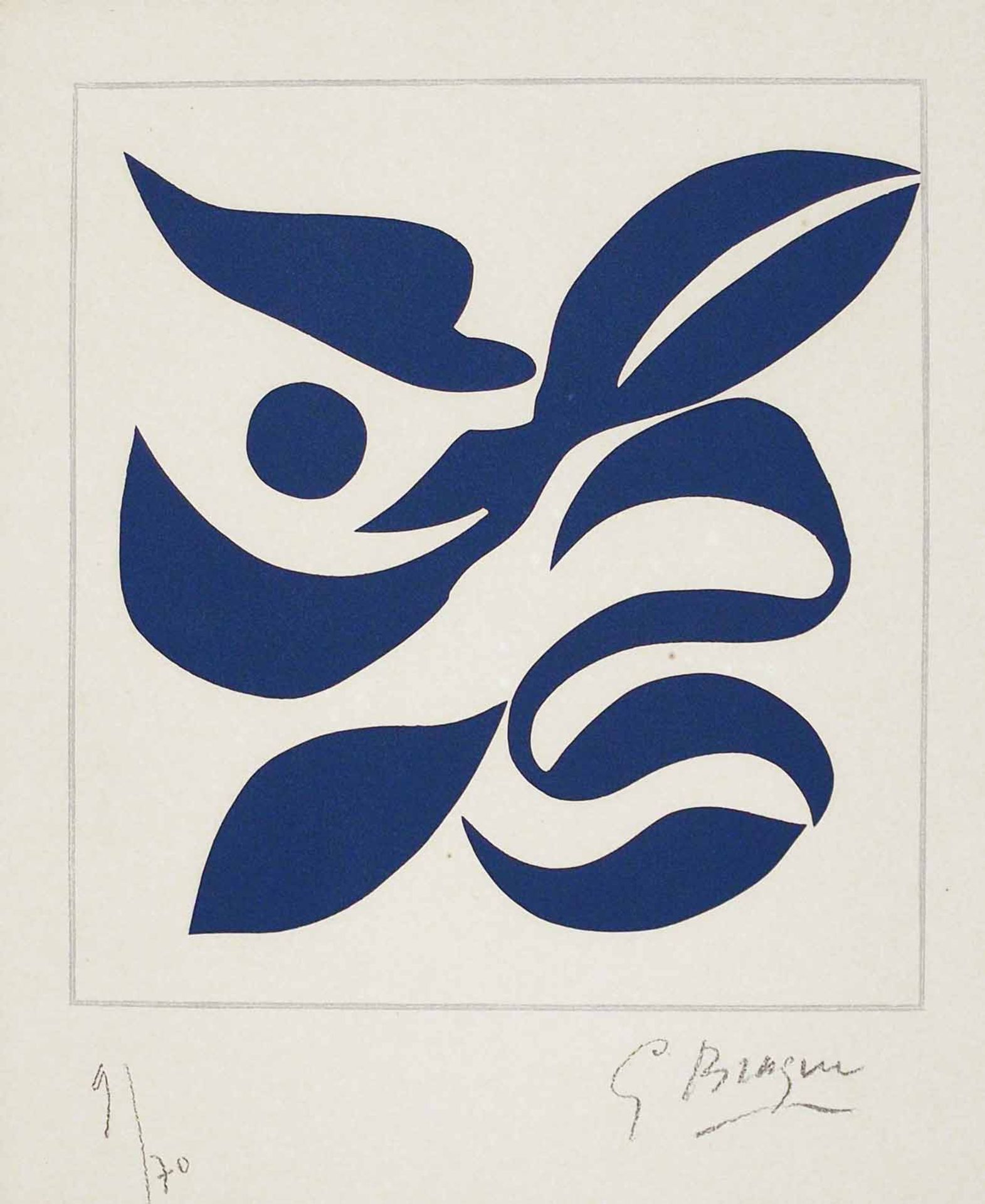 Georges Braque Argenteuil 1882 - 1963 Paris Si je mourais là-bas. Holzschnitt. 1962. 26 x 24 cm (