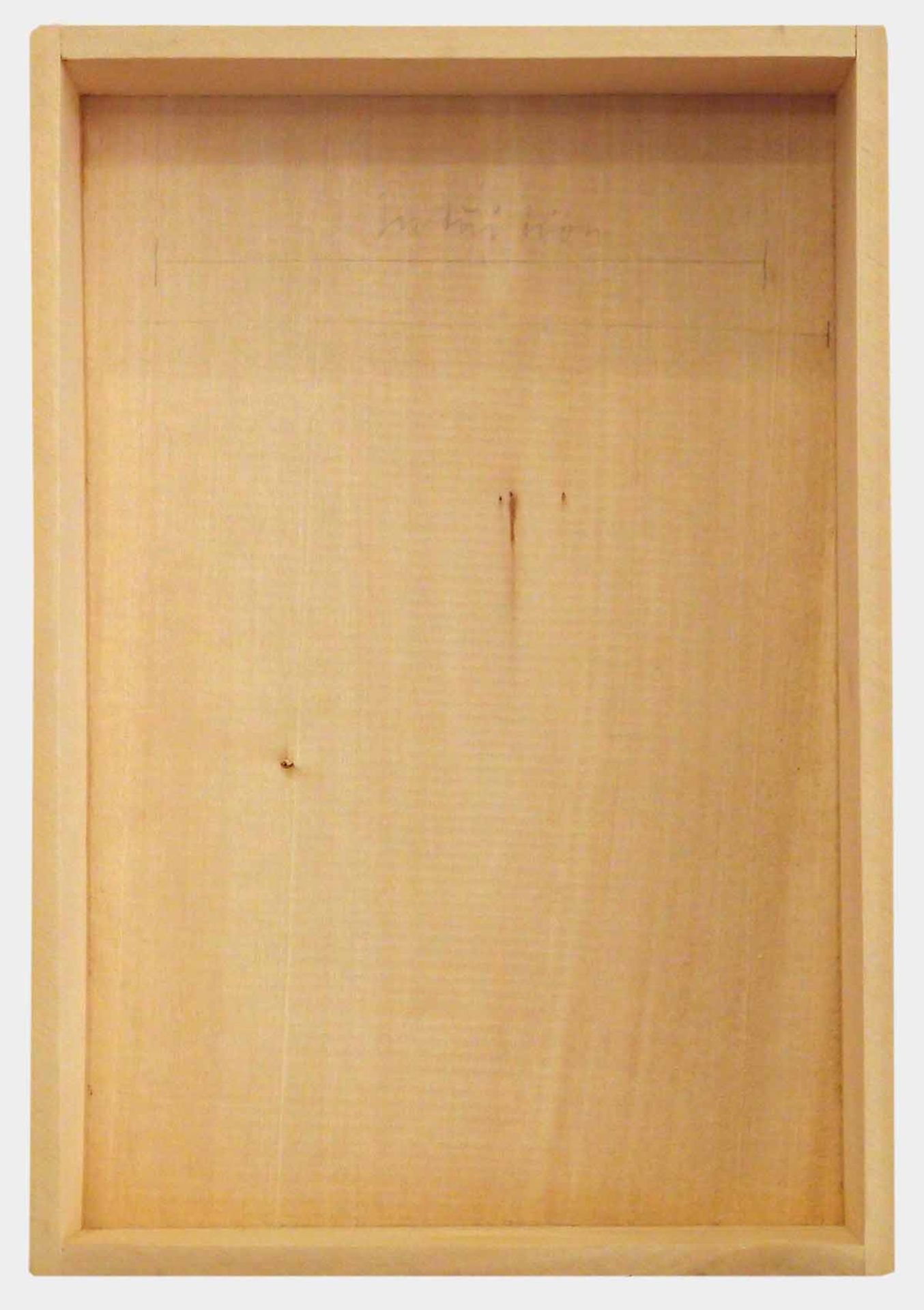 Joseph Beuys Krefeld 1921 - 1986 Düsseldorf Intuition. Genagelte Holzkiste mit Bleistiftzeichnung.