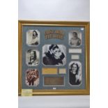 'Gone with the Wind' - large framed memorabilia including signatures of Clark Gable, Vivien Leigh,
