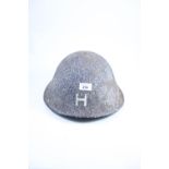 WWII Helmet with 'H' marked on front