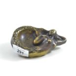 Bronze mermaid pin dish, 12.5cm wide