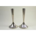 Pair of Dansk candlesticks, Danish 20th century, 19cm high