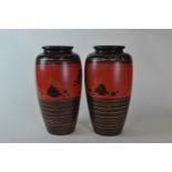 Pair of early 20th century Japanese vases.