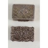 Two HM silver trinket boxes, 4.4cm wide, gross weight 52.3 grams