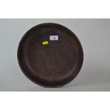 African Leadwood turned bowl with carving to outside D30cm