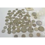 Qty of mostly silver coins, 67 in total