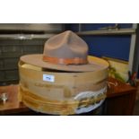 Vintage Royal Canadian Mounted Police Hat And Box Christy & Co London