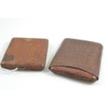 Crocodile skin cigar case & cigarette case