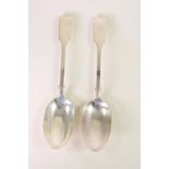 Pair of late Victorian silver serving spoons, maker GMJ, London 1894, gross weight 156 grams