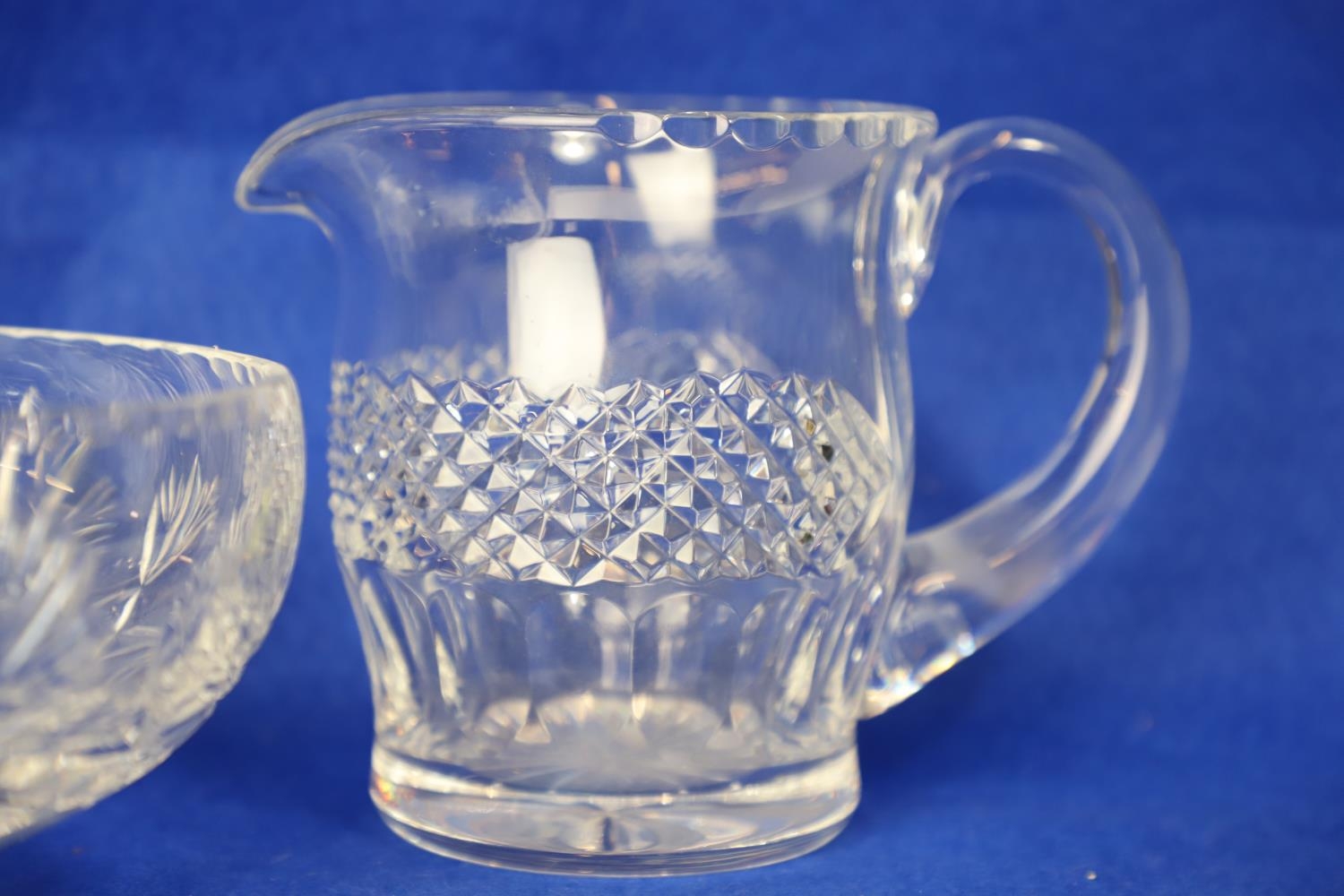 Waterford crystal jug, 15cm high & Edinburgh crystal bowl, 20cm diameter  - Image 2 of 3