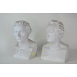 Parian bust of Schiller and Goeght MDCCCXX, 32cm high