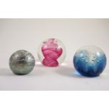 3 Paperweights. 2 x Caithness, 1 x Olyra.