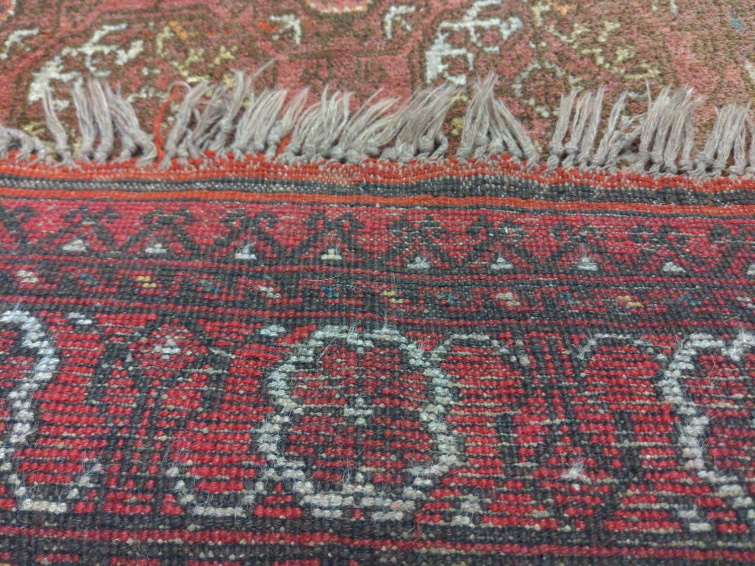 Tekke Turkmen carpet runner. W80cm x L290cm  - Image 4 of 4