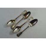 Set of four George IV silver serving spoons, maker CE, London 1827, gross weight 402 grams