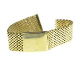 18ct gold watch strap, length 150mm, 28.08 grams