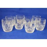 Set of eight Waterford crystal tumblers