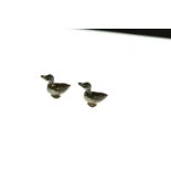 Two miniature Links of London silver ducks, height approx 10mm, gross weight 3.53 grams, with Links