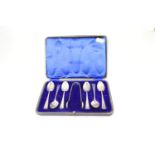 Set of six silver teaspoons, maker WR & Co, Sheffield 1904, gross weight 89.75 grams, with a pair of