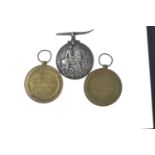 Two peace medals including 70817 PTE W.H.R. Foale Devon regiment & 3-023329 DVR. S. Taylor A.S.C., t