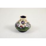 Small Moorcroft 'Hepatica' pattern vase, 1999, impressed & painted marks to base, 5.5cm high