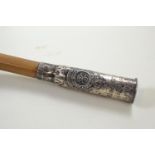 HM silver topped cane inscribed 'No 11153 Sapper C. P. Penrose Best Shot of No 102 Party Royal Engin
