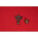 Pickelhaube helmet pendant &amp; an early C19th novelty cheroot cutter