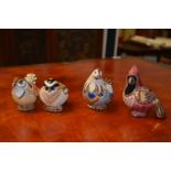 4 Rinconada bird figurines with boxes
