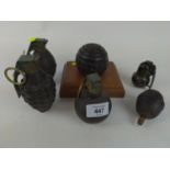 Decommissioned RFX 55 M12 lemon hand grenade, Pineapple grenade stamped RFX 5 7374,  WWI Kugel grena