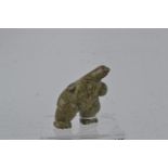 Inuit carved figure of an animal/masked man, 6cm high