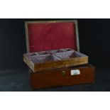 Wooden jewellery box, key present