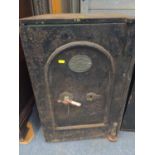 T.Withers &amp; Son Victorian safe with 2 keys, W38cm D49cm H72cm.