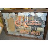 Vintage mirrored advertisement for Carters Carbonated Table Waters. 71cm high x 101 wide