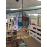 Large leaded glass shade, dia. 40cm height approx. 30cm&nbsp;