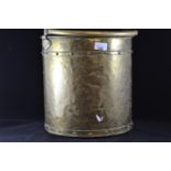 Brass coal bucket dia. 30cm, height 31cm