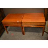 Pair of mid century bedside cabinets. Width 60cm x d 50cm x height 53cm