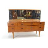 Mid Century teak veneer sideboard/dressing table. w147cm h116cm d44cm