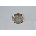 14ct gold cased gents watch with subsidiary seconds, case width 28mm