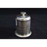 Silver circular cigarette dispenser, maker J.G Ltd. Birmingham 1935, gross weight 227.5g