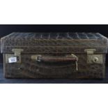Crocodile skin briefcase