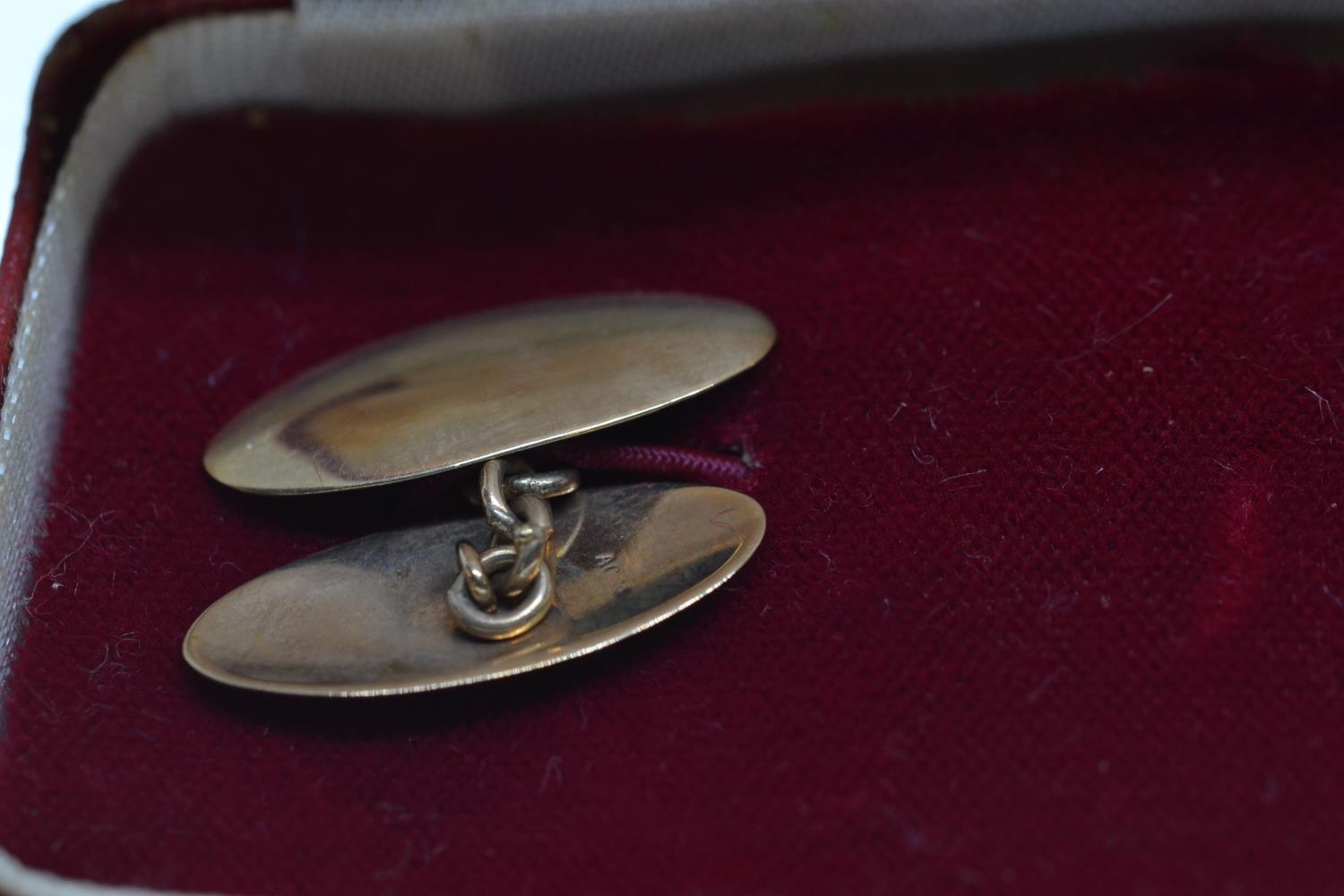 Pair of 9ct gold cufflinks, gross weight 3.27 grams  - Image 2 of 3