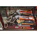 Collection of Triang Hornby Railway including track, four engines, five carriages and transformer