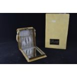 'Bagcraft of London' small metal vanity bag with original box