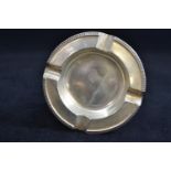 Silver ashtray, maker HW &amp; Co Ld, Birmingham 1918, 11.5cm diameter, 70.85 grams