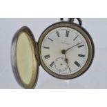 Silver cased Waltham open faced pocket watch with subsidiary seconds, movement no. 15247119, Birming