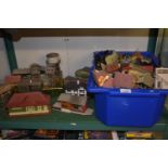 00 Gauge model railway Buildings on shelf in varying conditions