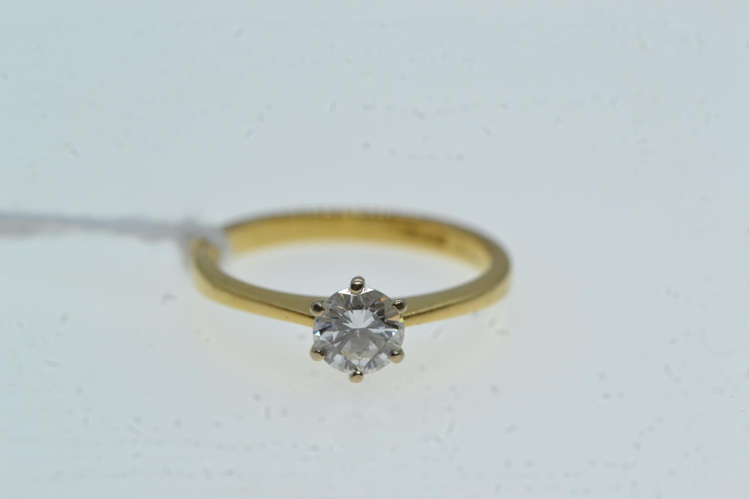 18ct gold & 0.43 carat diamond soliataire ring, size J, 2.09 grams  Accompanied by a GIA certificate - Image 2 of 5